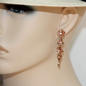 Kate Spade Rose Gold Flower Dangle Earrings